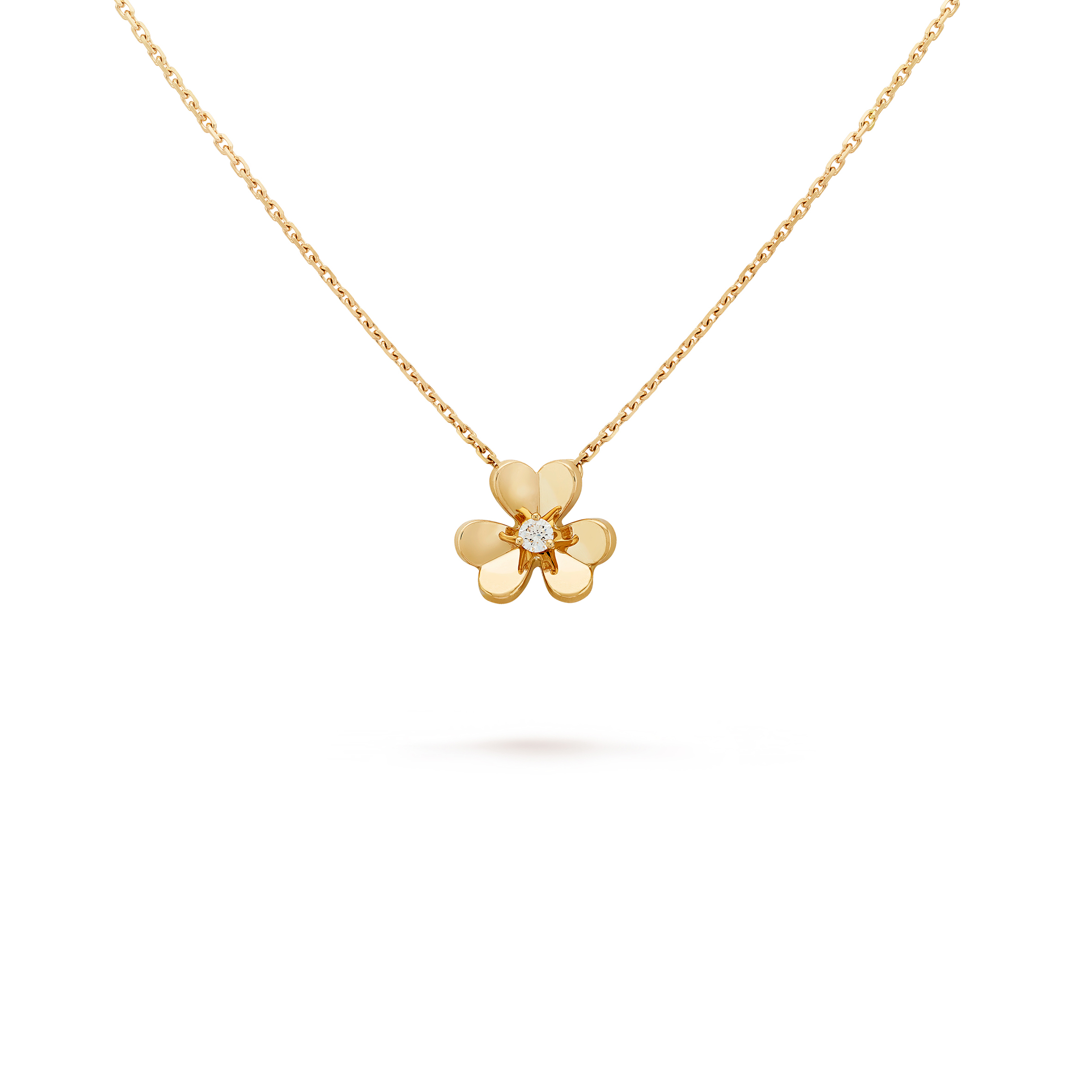 VAN CLEEF ARPELS FRIVOLE PENDANT, MINI MODEL - YELLOW GOLD, DIAMOND  VCARP0J100